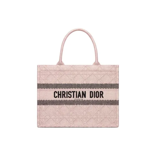 DIOR BookTote Рафия Трава Тоут Сумка Сумка для покупок Сумка среднего размера Женская Румяный розовый