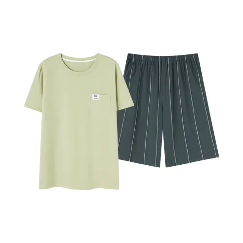 Follow The United States Пижамный комплект Мужской Свежий Зеленый