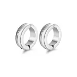 Серьги-клипсы серебряного цвета, 1 пара