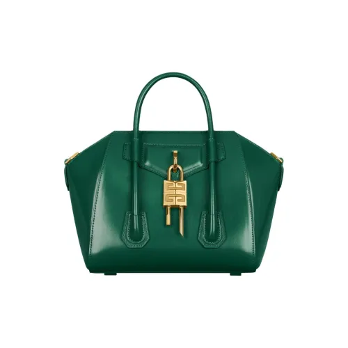 GIVENCHY Antigona Lock Коровья кожа Сумка Мини Женская Изумрудно-зеленый