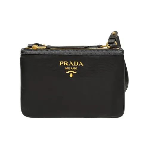 PRADA Холст Сумка через плечо Сумка на плечо Женская Черная