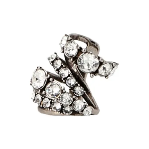 Alexander McQueen Металлические серьги Clip ON, серебряные, женские