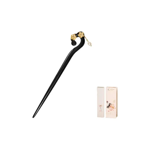 SENDME Деревянный Медный Пресноводный жемчуг Шпильки для волос One Цветущая слива Шпилька для волос Женские