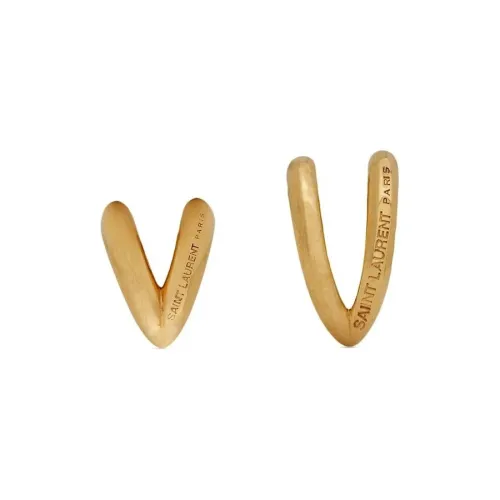 SAINT LAURENT Латунные серьги Clip ON, желтые, женские