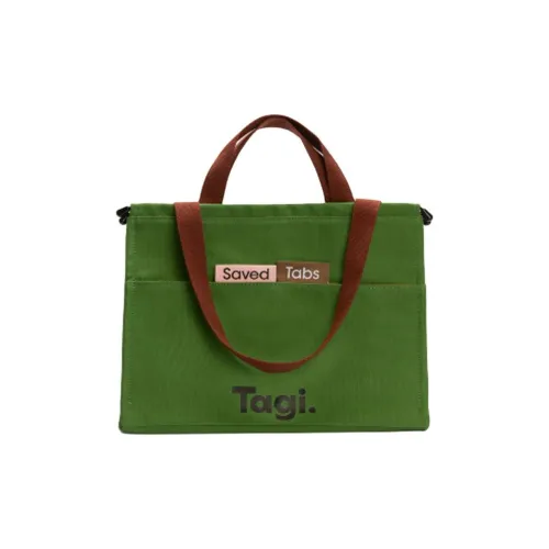 Tagi. Хлопок Canvas Сумка Tote Сумка Сумка для покупок Сумка через плечо Сумка среднего размера унисекс почтовый зеленый