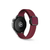 Бургундский квадрат, пряжка [магнитная застежка, силиконовый ремешок], черная пряжка