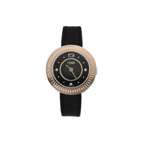 FENDI Кварцевые часы механизм ремень из коровьей кожи 28 мм черный циферблат унисекс