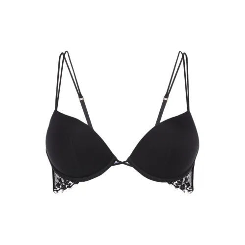 La Perla Утепленный PUSH Up Бюстгальтер с отделкой из кружева Leavers женский черный