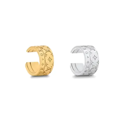 LOUIS VUITTON NANOGRAM Металлические серьги-клипсы унисекс