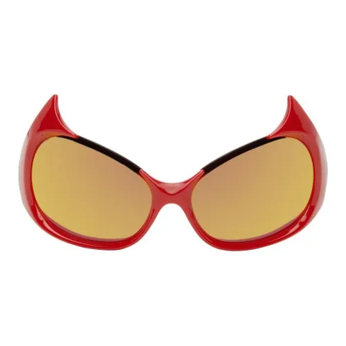 Balenciaga Ацетатные эфирные очки с неровной формой женские красные