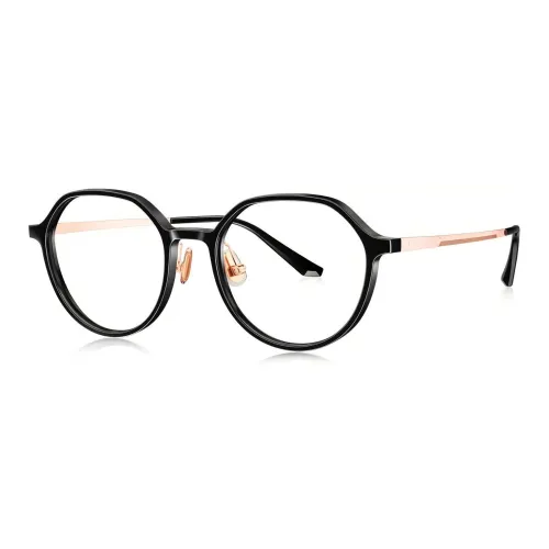 PARIM TR Памятный пластик β-титан Овал Оправы для очков Женские Черный