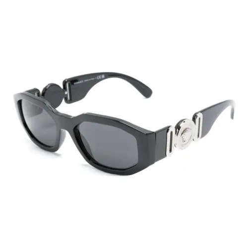 VERSACE Нерегулярная форма Солнцезащитные очки Мужской Черный