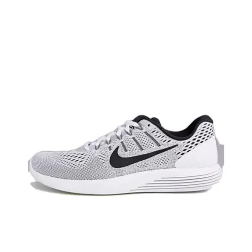 Nike Lunarglide 8 Амортизаторы Slip-resistant Abrasion-resistant Низкий топ Беговые кроссовки Unisex Белый Серый
