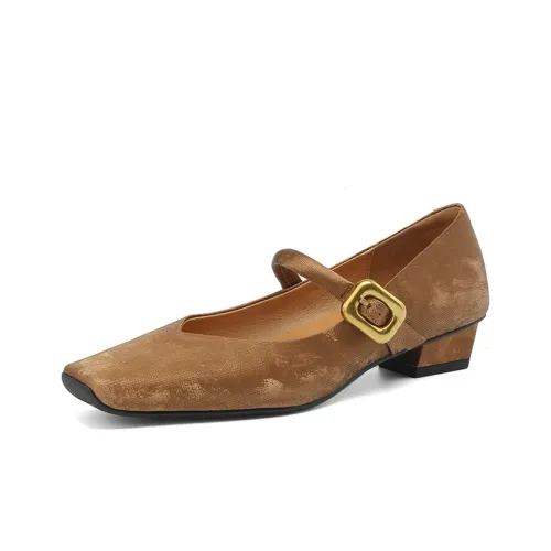 Echo yolo Грубый каблук Туфли Мэри Джейн 3 см Женские