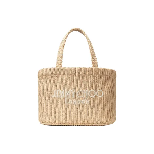 Jimmy Choo Рафия Тоут Сумка Сумка для покупок Сумка Мини Женская Натуральная Латте