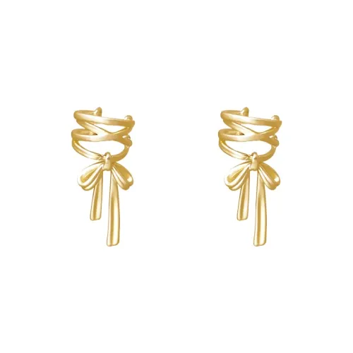 Rhymes Золотой Покрытый Медный Нижняя Заколка Серьги On Женские