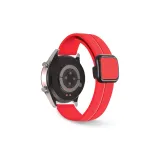 Красный квадрат, пряжка [магнитная застежка, силиконовый ремешок], черная пряжка