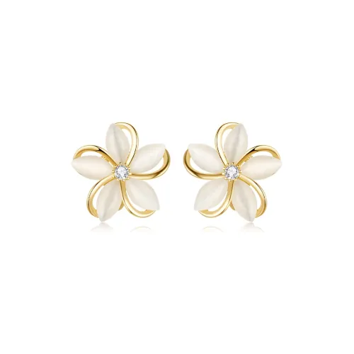 MCK Стекло Кошачий глаз Нижняя заколка On Серьги Женские Золотой