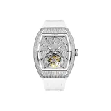 Белый корпус, белый циферблат, белый ремешок.