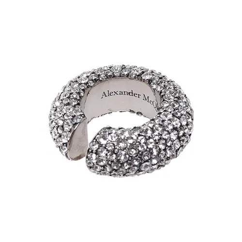 Alexander McQueen Латунный Clip ON Серьги Серебряные Женские