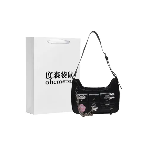 Dusen Kangaroo ПУ (полиуретан) Байкер Сумка Сумка через плечо Стандартная Женская Черная