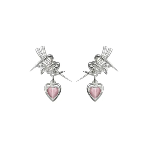 BOONEE Серьги из меди с покрытием из белого золота женские