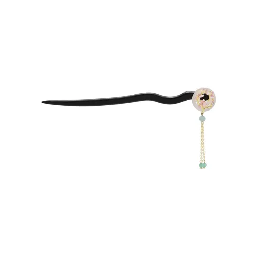 ROYALSASA Wood Glass Hair Clips Women's