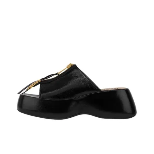 MOSCHINO Быстросохнущие слипоны женские черные