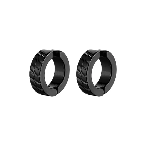 MAGICPOLE Титановая сталь Нижняя заколка On Серьги Мужской Серебристый Черный