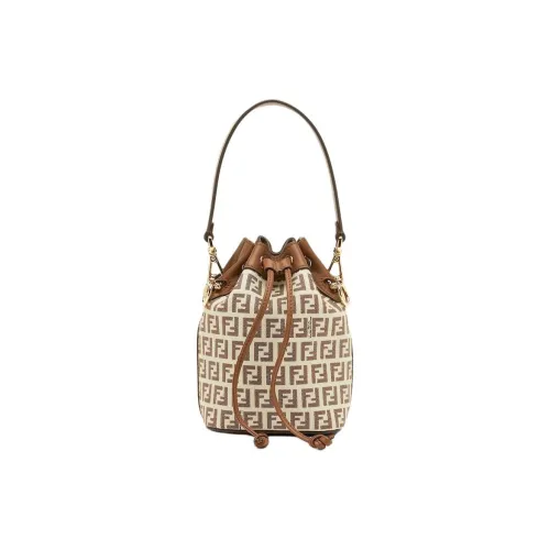 FENDI Mon Tresor Хлопок Сумка Сумка через плечо Сумка через плечо Мини Женская Коричневая