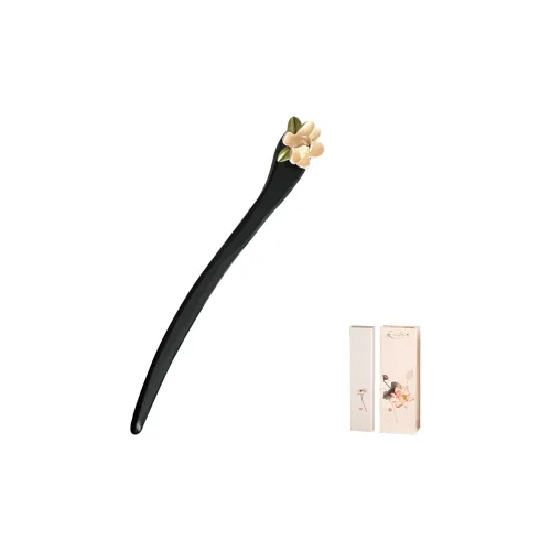 SENDME Деревянный, Смола Шпильки для волос Gardenia Wood Hairpin Женские