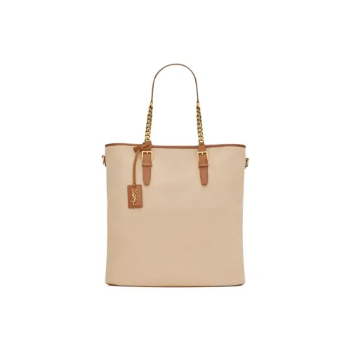 SAINT LAURENT Кожа Тоут Сумка Сумка для покупок Сумка Женская Пустыня Пыль Тон Кирпич