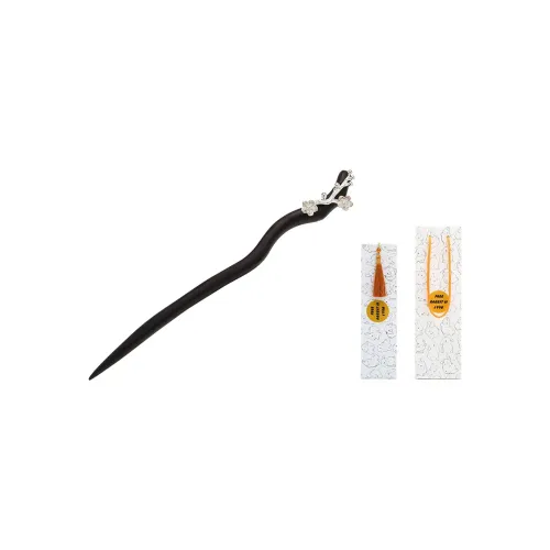 FREE RABBITⅡ Wood + Медный Серебряный Покрытый Шпильки для волос Женские