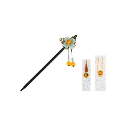 FREE RABBITⅡ Wood + Стекло + Сплав + Искусственный пресноводный жемчуг Шпильки для волос Женские