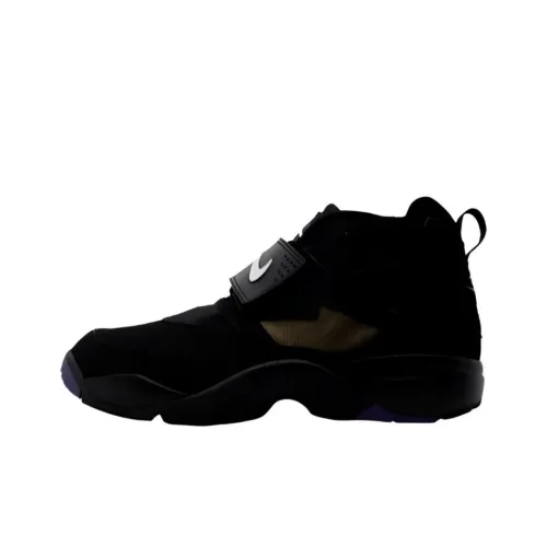 Nike Air Ромб Шипы Противоскользящий Устойчивый к истиранию MID Топ Винтажные баскетбольные кроссовки Мужской Черный