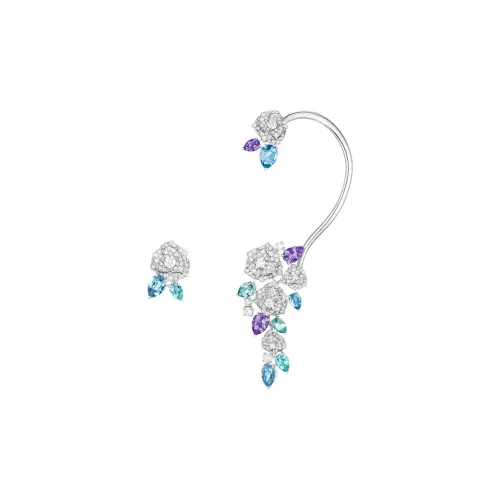 Piaget Rose 18К Белое золото Нижняя заколка Серьги On Женские