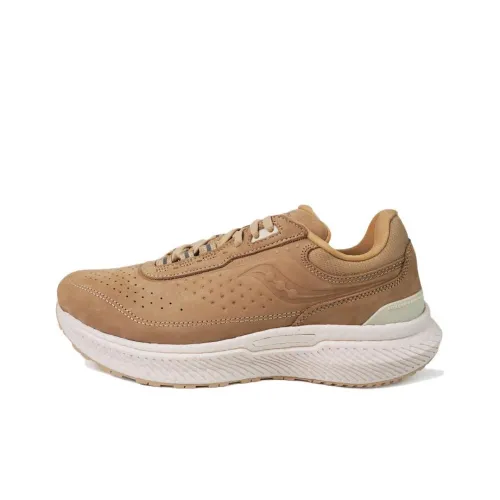 Saucony Shock Absorbers Slip-resistant Abrasion-resistant Low Top Casual Running Shoes Unisex Brown White Сaucony Shock Absorbers Противоскользящие устойчивые к истиранию низкий топ повседневные беговые кроссовки унисекс коричневый белый