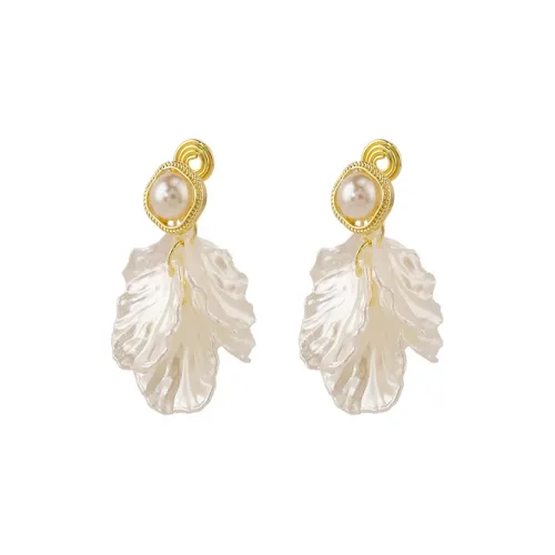 ZOKS Сплав Нижняя заколка On Серьги Женские Белые