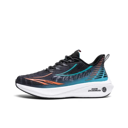 ANDEZHANMUSI Беговые кроссовки Низкий верх Черный Зеленый Мужской