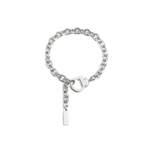 AKAK Титановый стальной браслет мужской серебряный