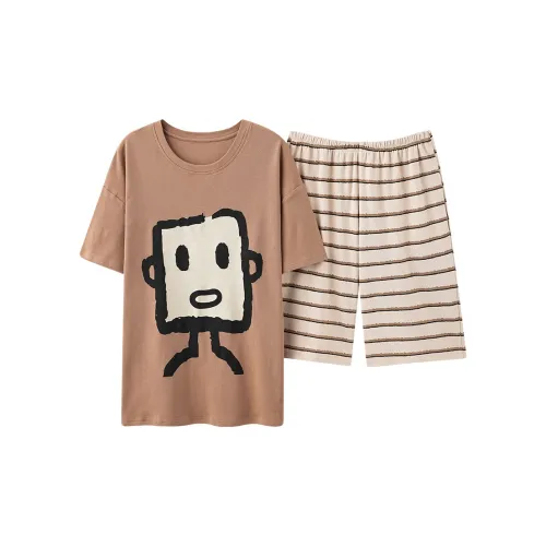 CHUDUAN Пижамный комплект мужской светло-коричневый