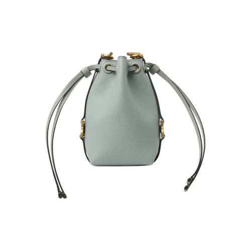 Chloe Marcie с рельефной телячьей кожей ведрообразная сумка сумка через плечо экстра мини женская цвет Gulf зеленый