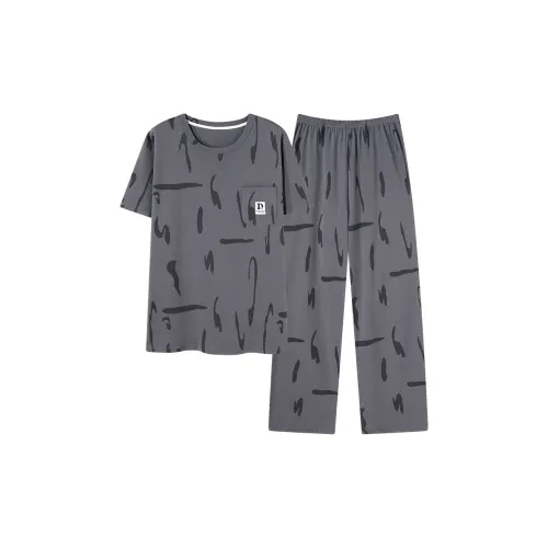 Follow The United States Пижамный комплект Мужской Темно-серый