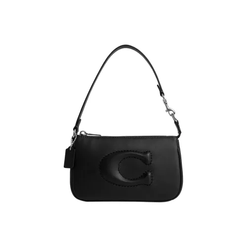 COACH Nolita Гладкая кожа Одно плечо Сумка Маленькая Женская Черная