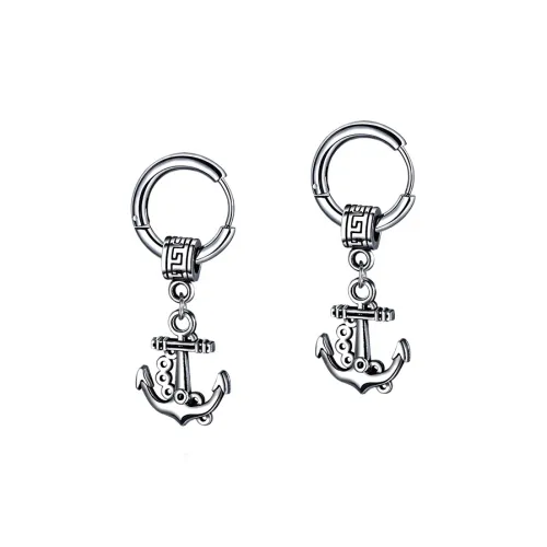 FOREVER MELODY Титановая сталь сплав серьги мужской серебряный