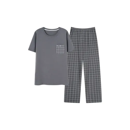 Follow The United States Пижамный комплект Мужской Серый