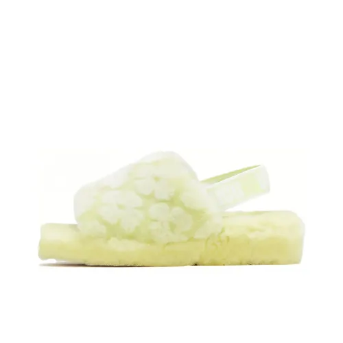 UGG FLUFF YEAH Стильные Сандалии Женские Желтые