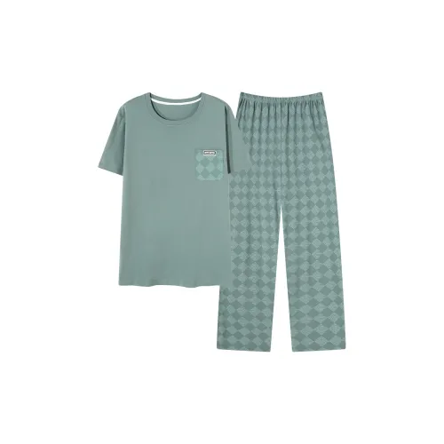 Пижамный комплект Follow The United States для мужчин серый и зеленый