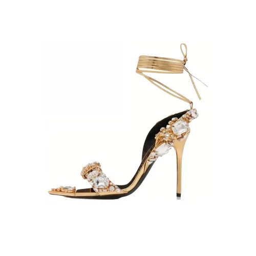 TOM FORD One Ремень Сандалии 10,5 см Женские Золотые