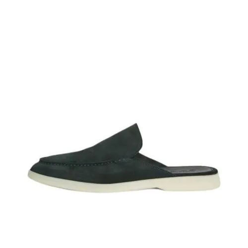 Loro Piana Домашние тапочки Мужские Темно-зеленые